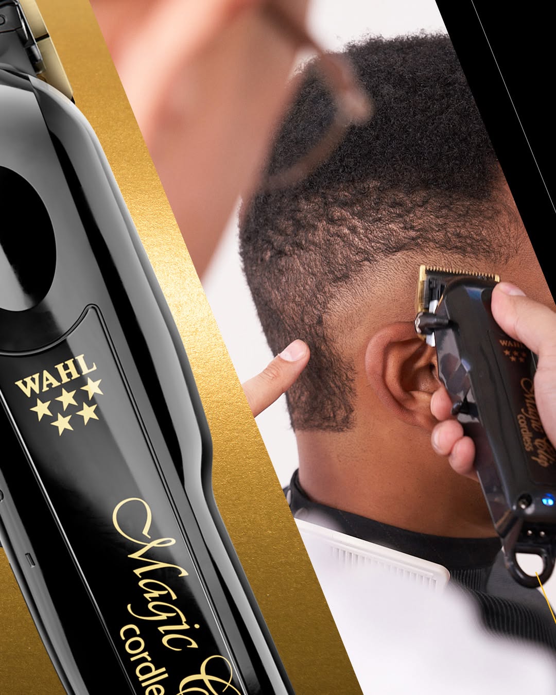 ボディ・フェイスケア WAHL 5540-520 BLACK ICON Cordless Barber Combo Wahl 5 Star Magic Clip + Detailer Li Negru
