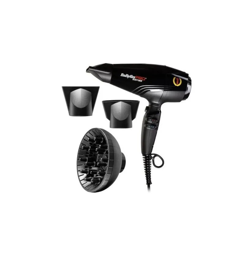 Uscător de Păr Profesional BaBylissPro Rapido Negru 2200W, Greutate 399 g