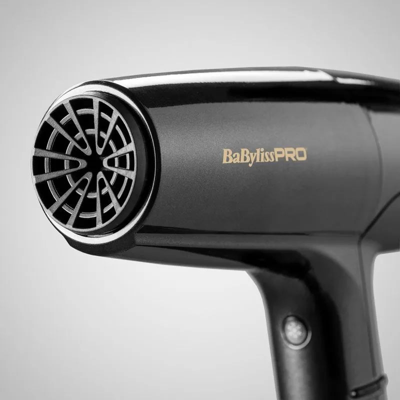 Uscător De Păr Profesional BabylissPro Falco Black Gold 2000W, Viteză aer 244km/h, Zgomot 70dB