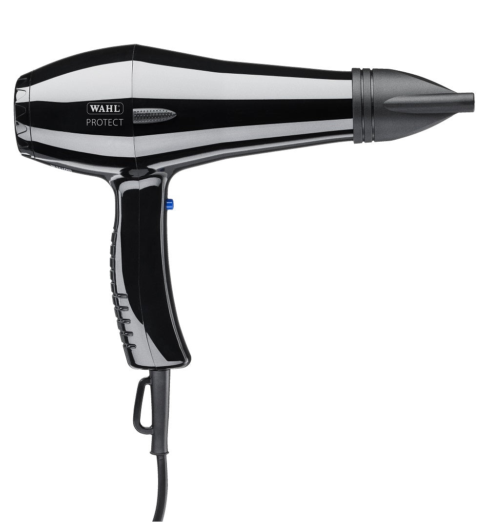 Uscător De Păr Profesional Wahl Protect 1500W, Negru Cu 2 viteze Și 3 Niveluri De Căldură