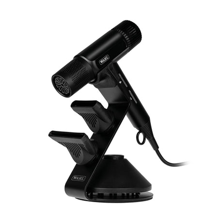 Wahl Stand Suport Profesional pentru Uscătorul de Păr Vanquish – Stabilitate, Organizare și Design Premium în Salonul Tău