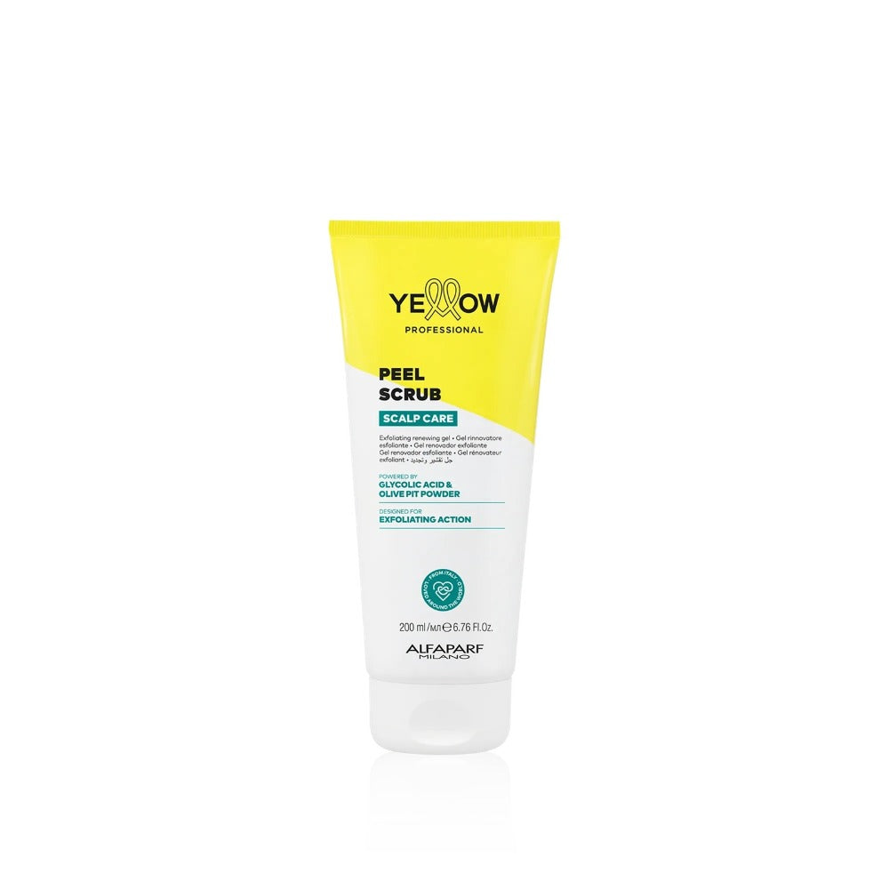 Yellow Scalp Peel Scrub – Exfoliant Profesional pentru Scalp cu Acid Glicolic, Anti‑Mătreață și Sebum, 200 ml
