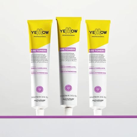 Yellow Pure Toners 100ml – Gel Tonifiant Demi-Permanent Fără Amoniac pentru Luciu Suprem și Îngrijire Intensă a Părului Blond sau Decolorat