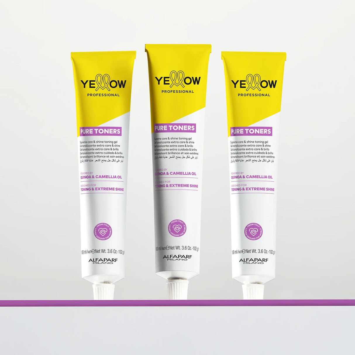 Yellow Professional Pure Toners – Toner Nutritiv fără Amoniac pentru Păr Lucios și Sănătos, 100ml